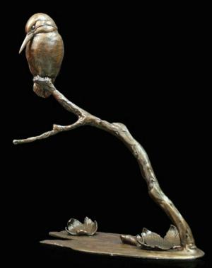 Photo of Autumn Breeze Kingfisher Bronze Figurine (Limited Edition) Michael Simpson
