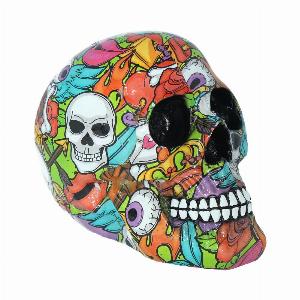 Photo #1 of product D3281H7 - Calypso Graphic Art Printed Skull