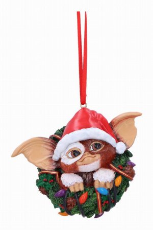 Photo #1 of product B6411X3 - Gremlins Gizmo in Wreath Hanging Ornament 10cm