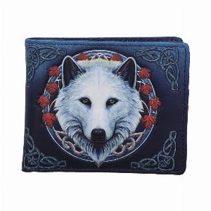 Photo #1 of product B5250S0 - Lisa Parker Guardian of the Fall White Autumn Wolf Wallet