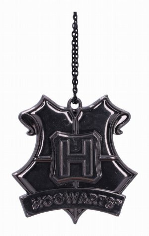 Photo #1 of product B6479X3 - Harry Potter Hogwarts Crest Silver Weighted Hanging Ornament 6cm