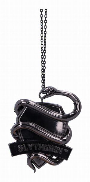 Photo #1 of product B6481X3 - Harry Potter Slytherin Crest Silver Weighted Hanging Ornament 6.3cm