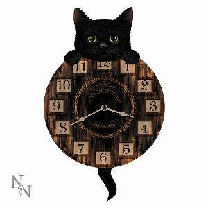 Photo #1 of product NEM6050 - Kitten Tickin' Cat Pendulum Clock