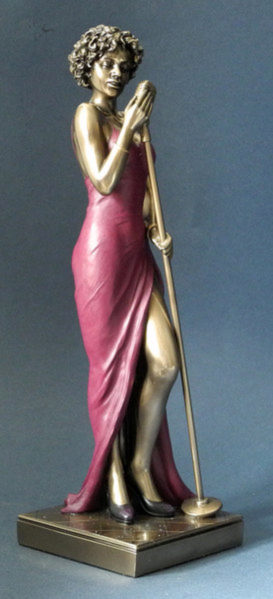 Photo of Lady Singer Jazz Bronze Figurine