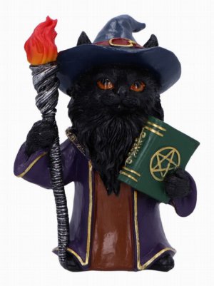 Photo #1 of product U7006A25 - Magnus  Fantasy Wizard Cat Figurine