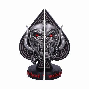 Photo #1 of product B5345S0 - Offically Licensed Motorhead Ace of Spades Warpig Snaggletooth Bookends