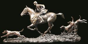 Photo of Open Fields Solid Bronze Hunting Figurine (Limited Edition) David Geenty 57 cm