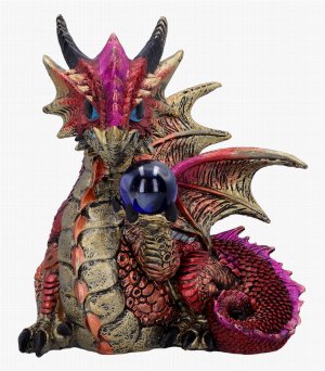 Photo #1 of product U6564Y3 - Orb Hoard (Red) Dragon Figurine