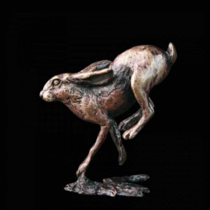 Photo of Running Hare Bronze Miniature (Butler and Peach)