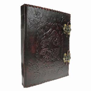 Photo #1 of product NOW0704 - Small Lockable Leather Dream Book With Embossed Tree Of Life 25cm