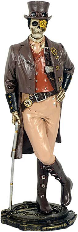 Photo of Steampunk Gentleman Skeleton Figurine 21cm