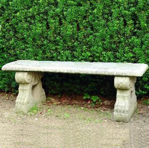Photo of Straight Patterned Top On Scroll Stone Bench