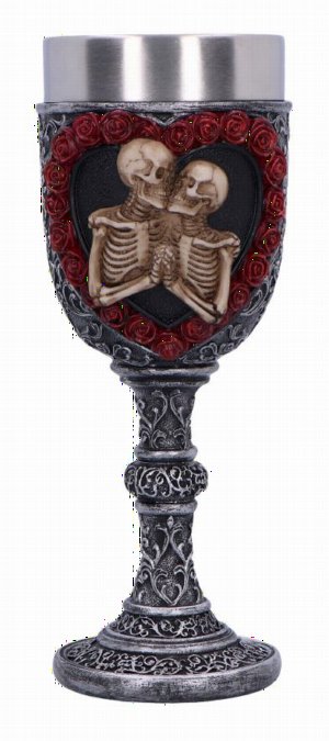 Photo #1 of product U6732A24 - To Have and To Hold Skeleton Lovers Goblet 19.5cm