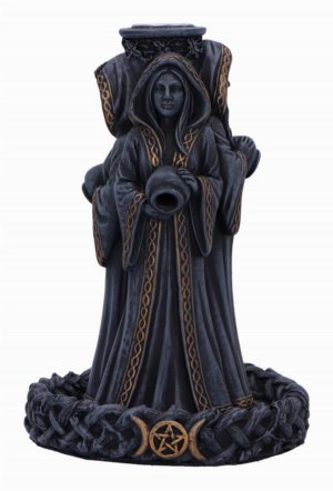 Photo #1 of product D6769A24 - Triple Moon Goddess Backflow Incense Burner 15.5cm