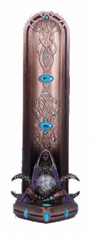 Photo #1 of product B6614B24 - Triple Moon Goddess Bronze Incense Burner