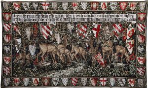 Phot of William Morris Coat Of Arms Wall Tapestry