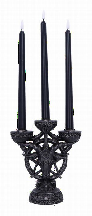 Photo #1 of product B6919C24 - Baphomet's Radiance Candelabra with LED Candles