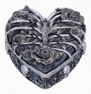Photo #1 of product B6297X3 - Gothic Caged Heart Box 10.5cm