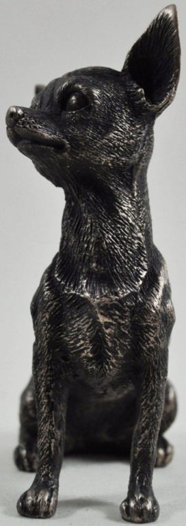 Photo of Chihuahua Sitting Bronze Dog Sculpture 8.5cm Small