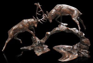 Photo of Dawn Contest Bronze Sculpture (Limited Edition) Michael Simpson 27 cm
