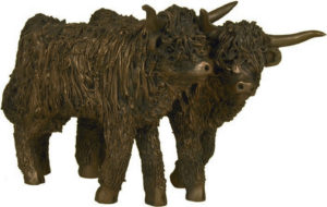 Photo of Highland Cattle Heifers Bronze Sculpture Medium