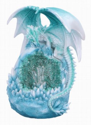 Photo #1 of product U6869C24 - Northern Lights Light Up Dragon Geode Ornament