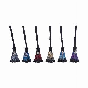 Photo #1 of product D5457T1 - Set of Six Positivity Broomsticks with Silver Charms