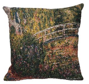 Phot of The Bridge Of Giverny By Monet Tapestry Cushion I