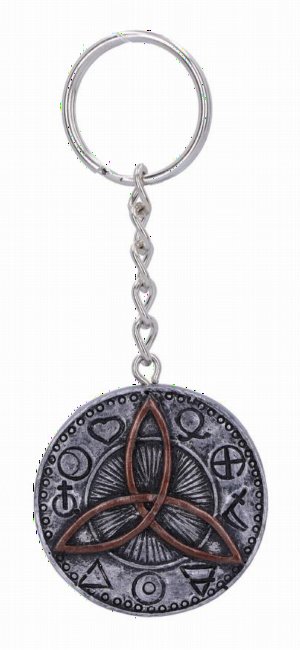 Photo #1 of product U5507T1 - Pack of 12 Dark Gothic Celtic Triquetra  Keyrings