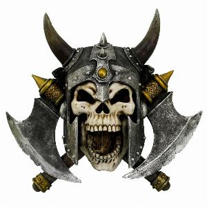 Photo #1 of product D3898K8 - Valhalla's Vengeance Skeleton Viking Wall Plaque