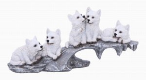 Photo #1 of product U6873C24 - Winter Litter White Wolf Ornament