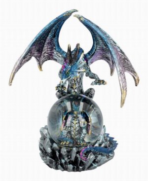 Photo #1 of product U4501N9 - Azul Oracle Blue Dragon Fortune Seer Figurine 19cm