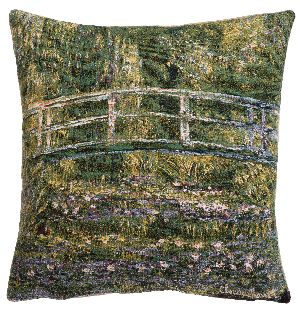 Phot of Bridge Of Giverny By Monet Tapestry Cushion Ii