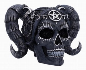 Photo #1 of product B6591Y3 - Drop Dead Gorgeous - Solve and Coagula Baphomet Doll Skull