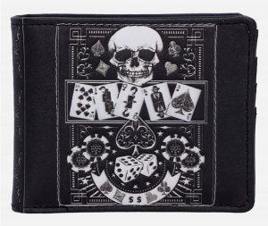 Photo #1 of product C6573Y3 - Feeling Lucky? Gothic Skull Wallet