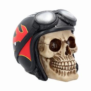 Photo #1 of product U3539J7 - Hell Fire Biker Flame Helmet Skull Ornament