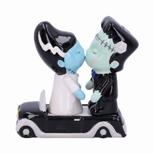 Photo #1 of product D6121W2 - Frankenstein and His Bride Salt and Pepper Shakers 11.4cm