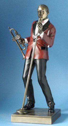 Photo of Male Singer Jazz Bronze Figurine