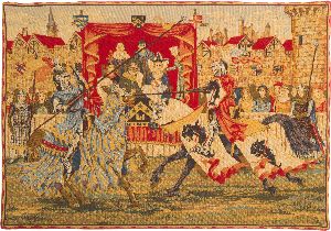 Phot of Medieval Jousting Wall Tapestry
