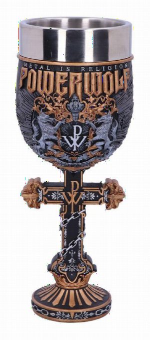 Photo #1 of product B5299S0 - Officially Licensed Powerwolf Metal is Religion Rock Band Goblet