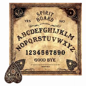 Photo #1 of product B2132F6 - Antiqued Beige Spirit Talking Board with Planchette