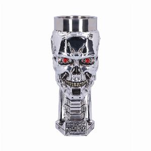 Photo #1 of product B1456D5 - T-800 Terminator 2 Judgement Day T2 Head Goblet Wine Glass