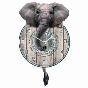 Photo #1 of product B3506J7 - Trunkin' Tickin' Elephant Pendulum Clock