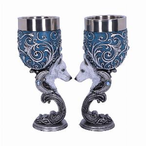 Photo #1 of product B5192R0 - Wild at Heart Twin Wolf Heart Set of Two Goblets