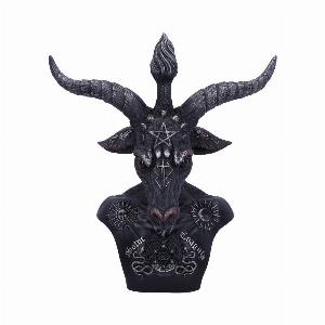 Photo #1 of product B5114R0 - Celestial Black and Silver Baphomet Bust