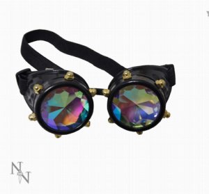 Photo #1 of product D3199H7 - Crystal Vision 16cm Pack of Three Steampunk Goggles
