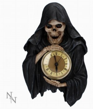 Photo #1 of product U2921H7 - Darkest Hour Wall Hanging Grim Reaper Clock