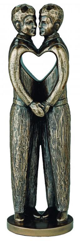 Photo of Gay Lovers Bronze Figurine Male 28 cm