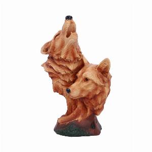 Photo #1 of product H5035R0 - Natural Call Howling Wolf Wood Effect Bust