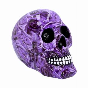 Photo #1 of product D4714P9 - Purple Rose Romance Skull Ornament